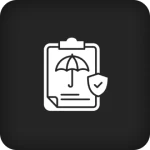 Protection document symbol with shield