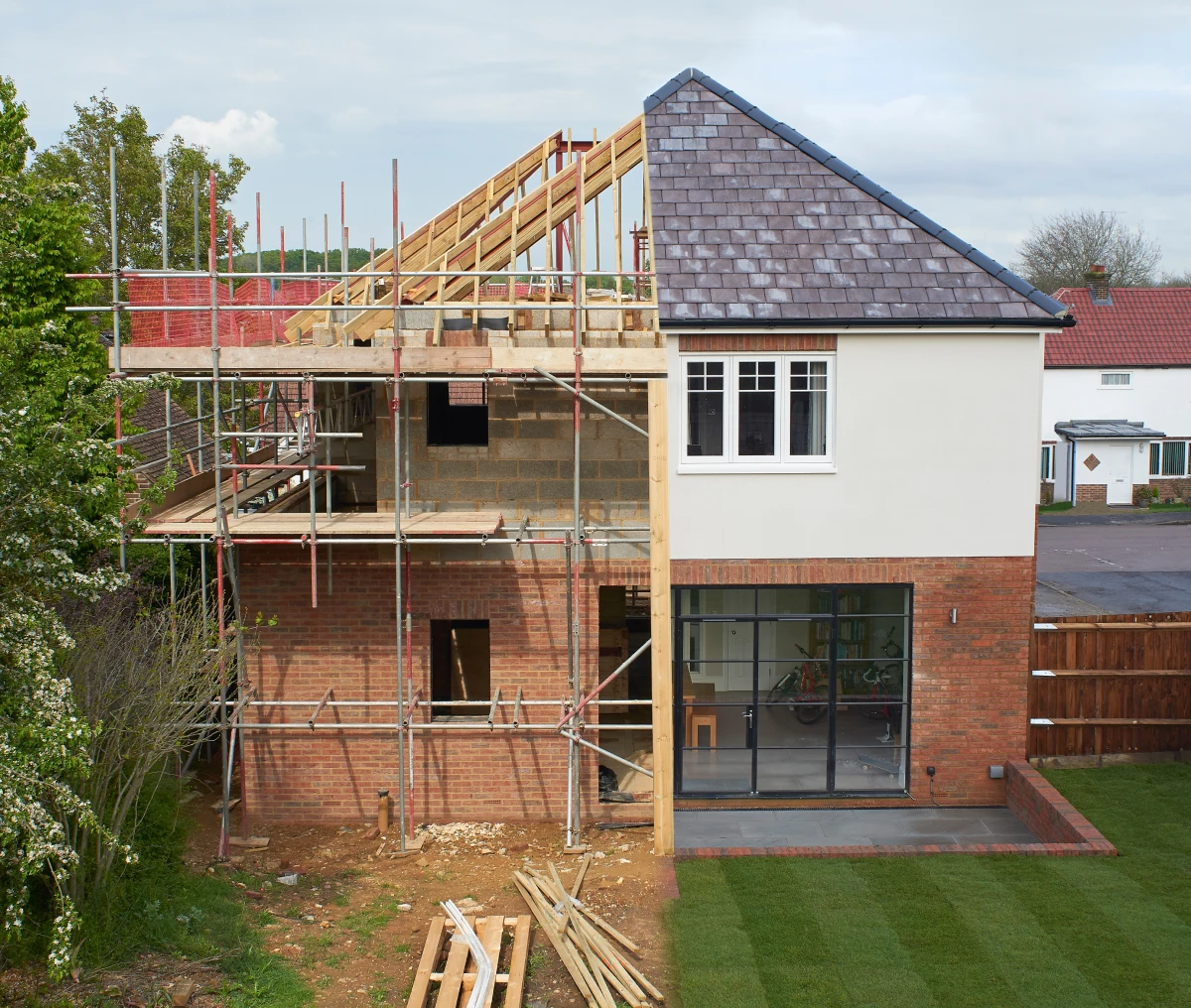 Building extension in progress